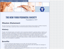 Tablet Screenshot of nyperinatalsociety.org